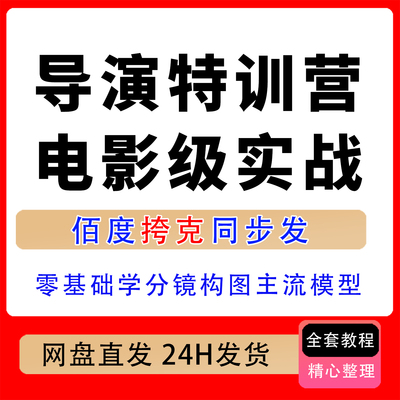 导演特训营电影级实战零基础学分镜构图主流模型专业质感短片教程