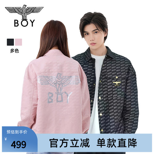 【迷幻摇滚】BOYLONDON春季满印衬衫潮牌情侣薄款夹克外套N23901