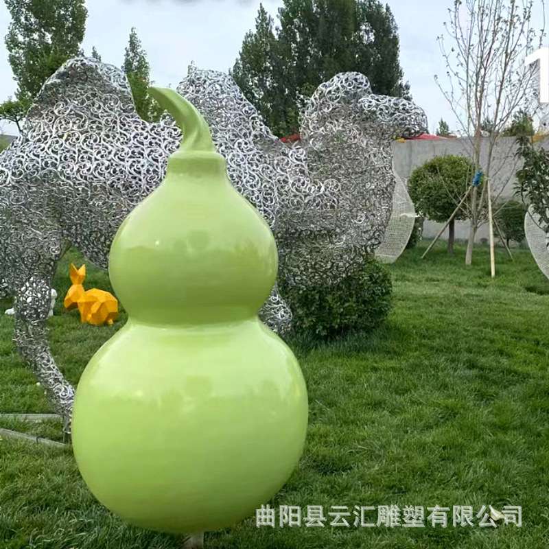 玻璃钢葫芦雕塑户外景观广场商业街步行街企业大型铸铜葫芦摆件