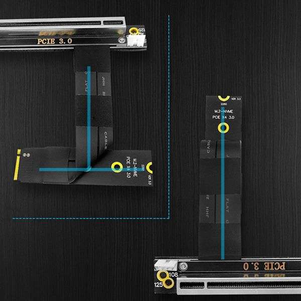 1个 颜色:如图色 材质:PCB NVME转PCIE X16转接线M.2 -mkey转16