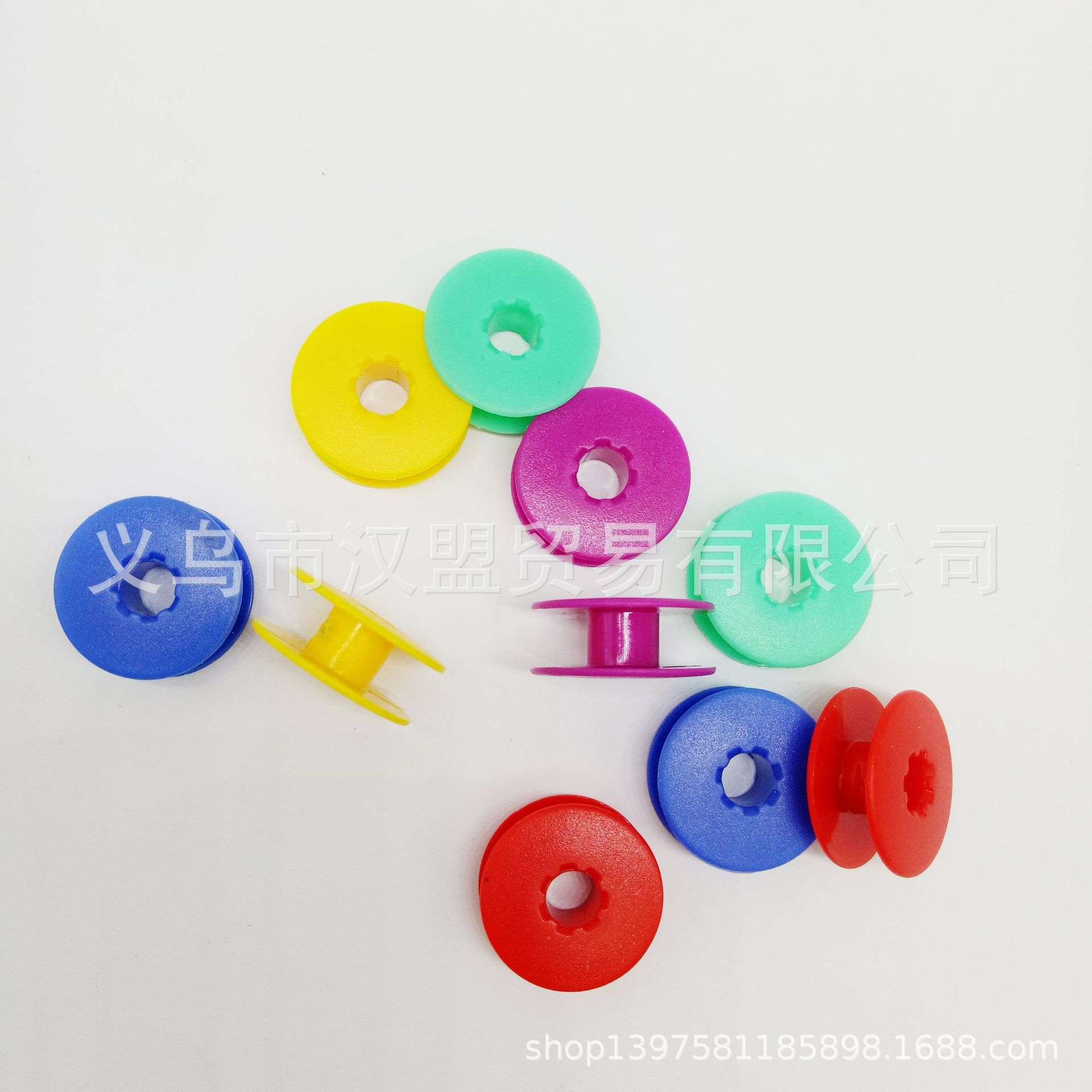 工业电脑平车缝纫机通用梭芯 塑料线芯平缝机 (彩色梭芯)平车线轴