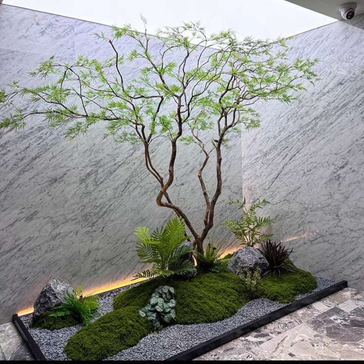高端仿真羽毛枫叶树马醉木室内假树绿植造景装饰大型榕树橱窗植物