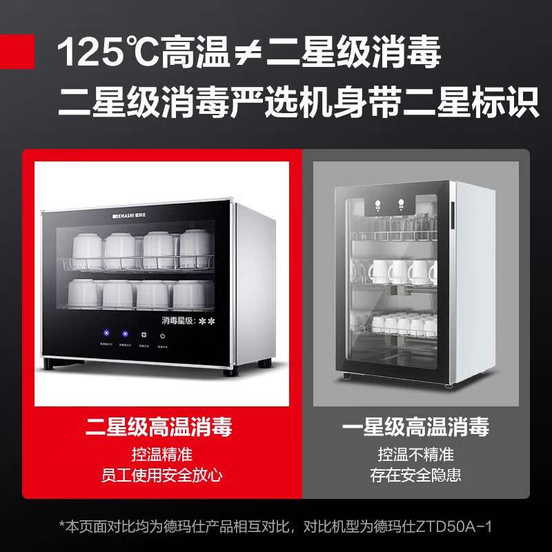德玛仕 商用消毒柜办公室商务接待台式小型杯具消毒柜 RTD30PD-1