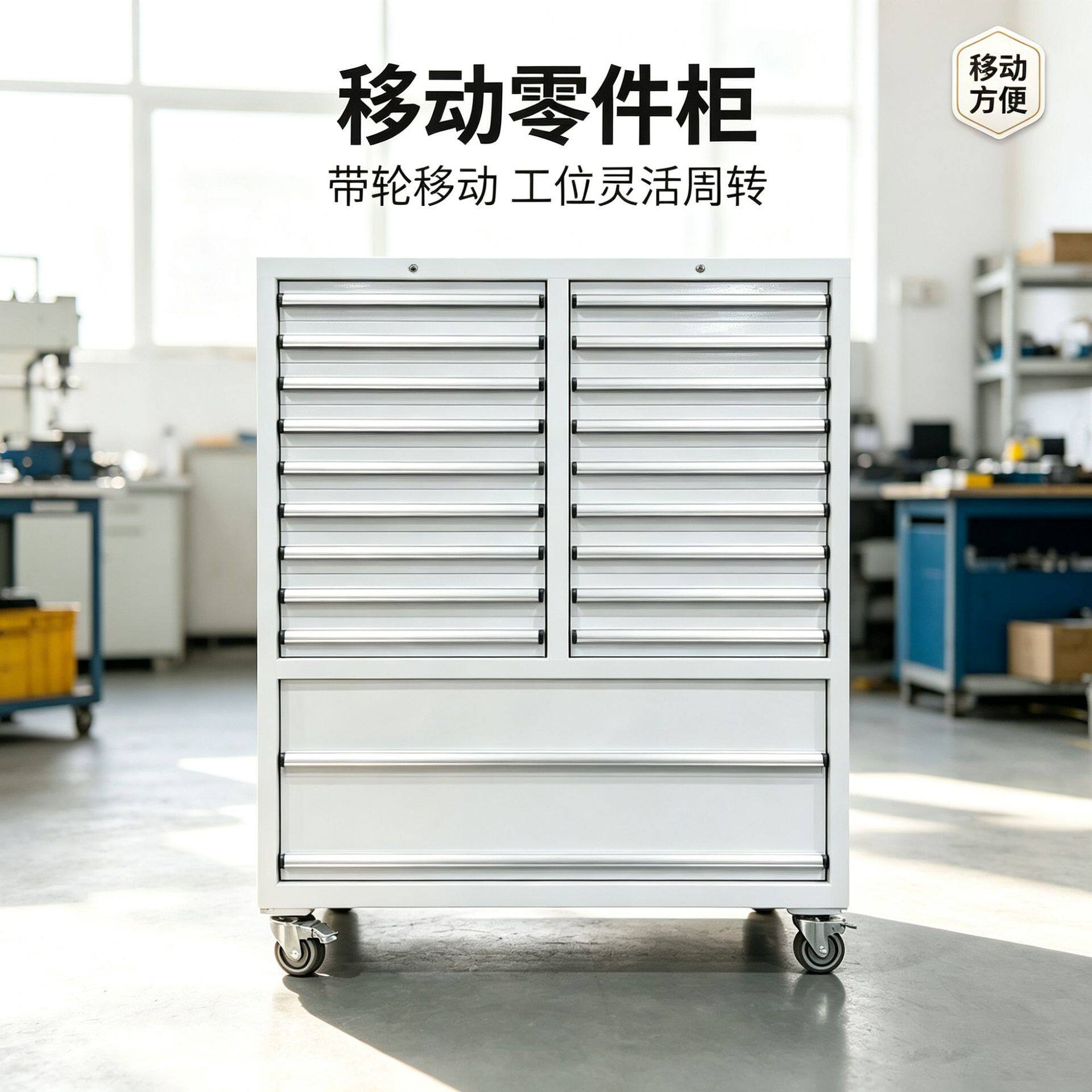 不锈钢重型工具柜烤漆304组合式抽屉式工具柜储物柜五金抽屉柜