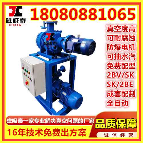 JZJS罗茨水环真空机组实验室真空灭菌水环罗茨真空机组双级罗茨泵