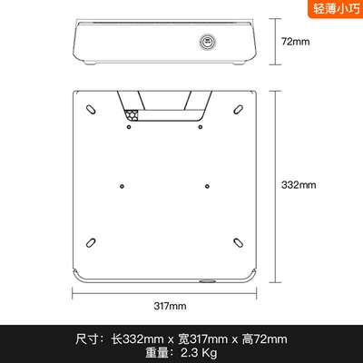 SUNMI商米Q宝钱箱抽屉式收银箱超市分格收银台收钱放现金钱箱