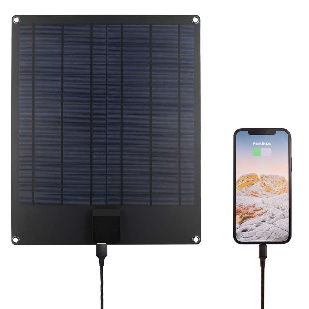 20W 18V 5V多晶硅太阳能户外手机充电器 12V蓄电池太阳能充电板