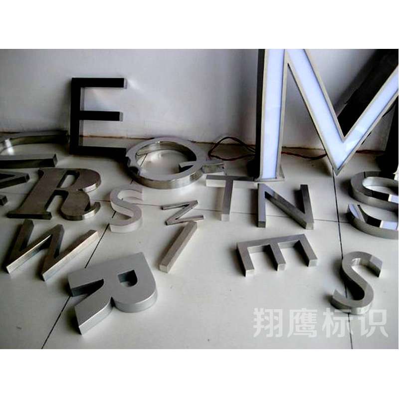 直销精品不锈钢镜面字牌广告招牌字 3D立体镜面前台广告牌