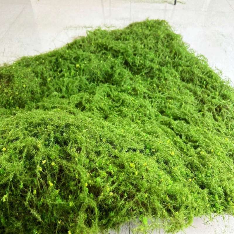 双色草坪珍珠棉植绒毛+永生苔藓地毯青苔墙园林软装假山沙盘造景