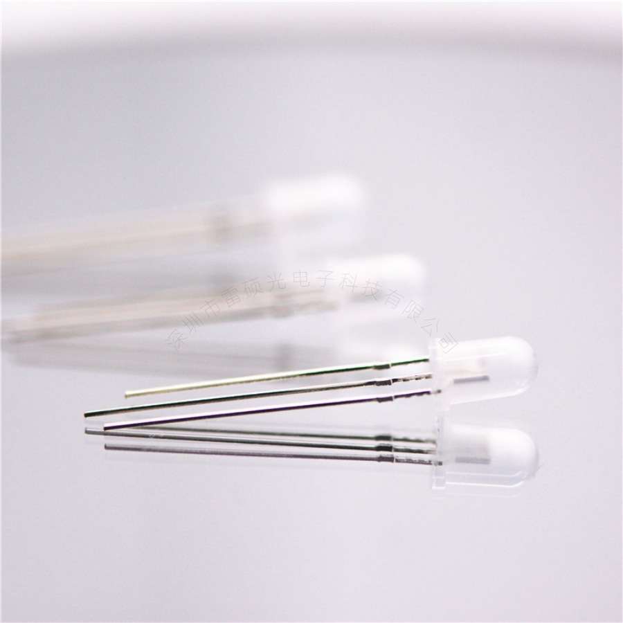 厂家直销5mm红黄绿双色灯珠直插F5三脚共阳雾状红绿双色led指示灯