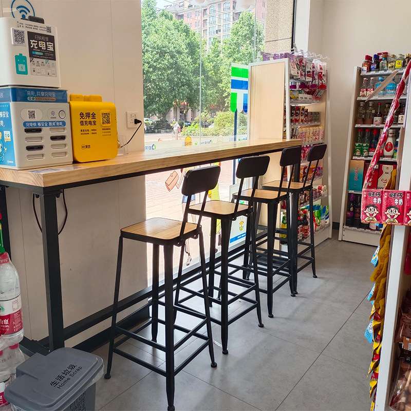 奶茶小吃店商场超市休闲桌椅室内便利店休息区便利店咖啡厅餐桌椅