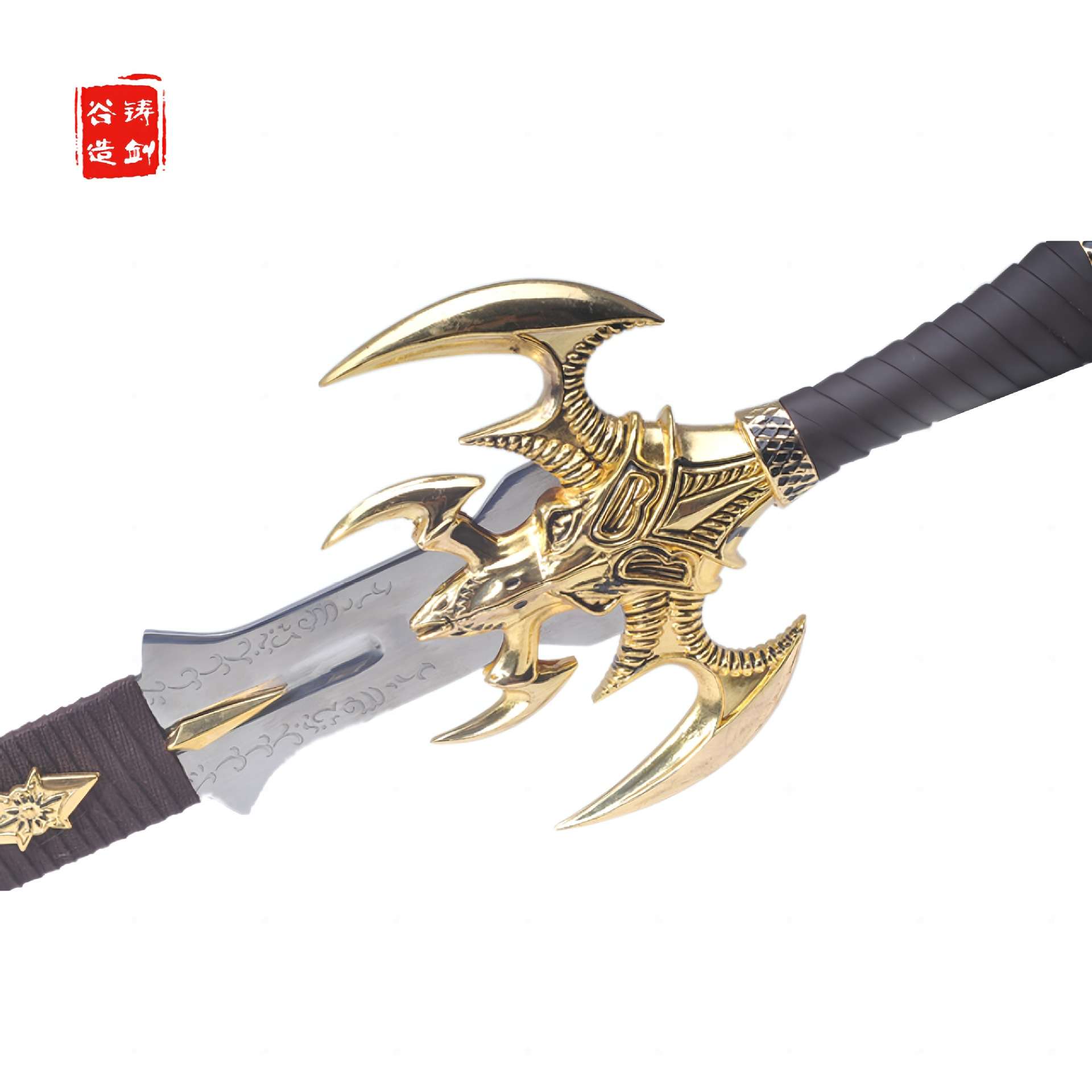 铸剑谷 魔兽世界黑暗精灵神剑金银色金属周边cos武器模型装饰道具