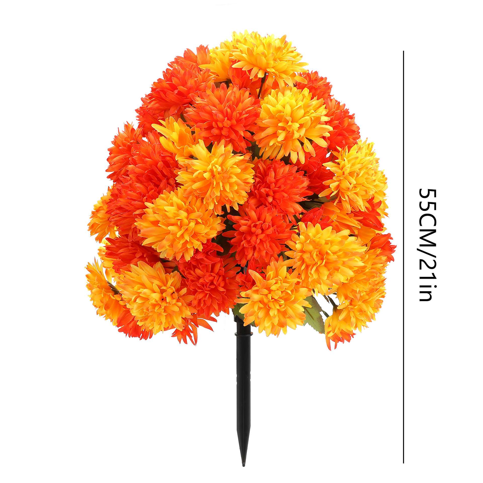 现货渐变双色仿真花大雏菊菊花地插树 秋季庭院花园家居装饰绿植