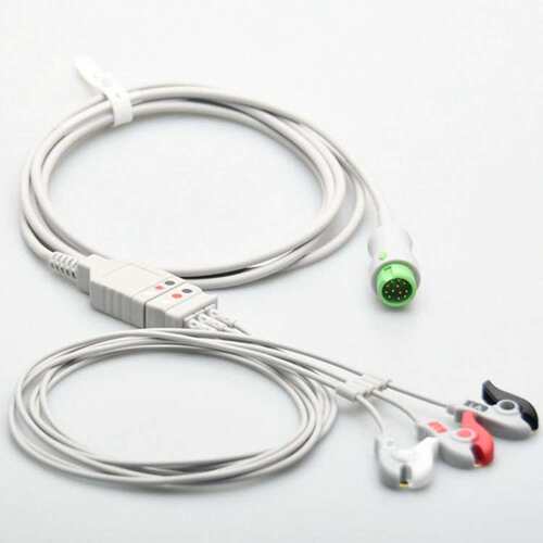 兼容PM6000,T8 T5 IPM 12针三导联心电主电缆