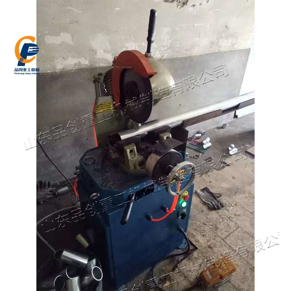 自动不锈钢管切管机 铁艺护栏圆管切割机 台式金属型材方管圆锯机