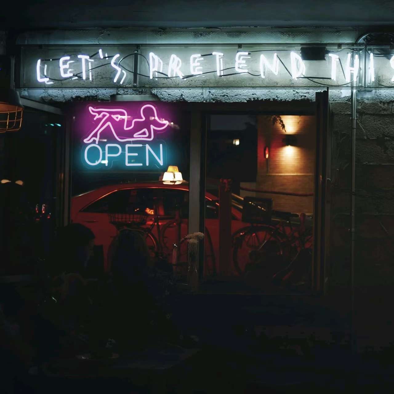 霓虹灯英文字母房间布置亚马逊LED氛围灯造型灯可调光节日装饰