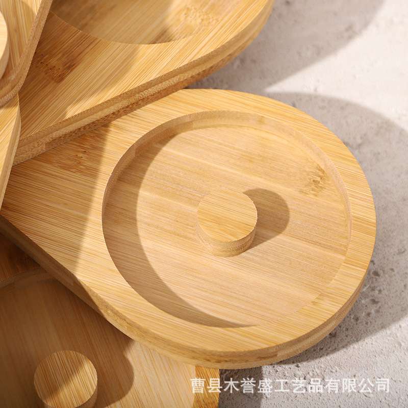 现货竹制五层可旋转调料瓶收纳盒调味罐盐器盐罐鸡尾酒调味盒