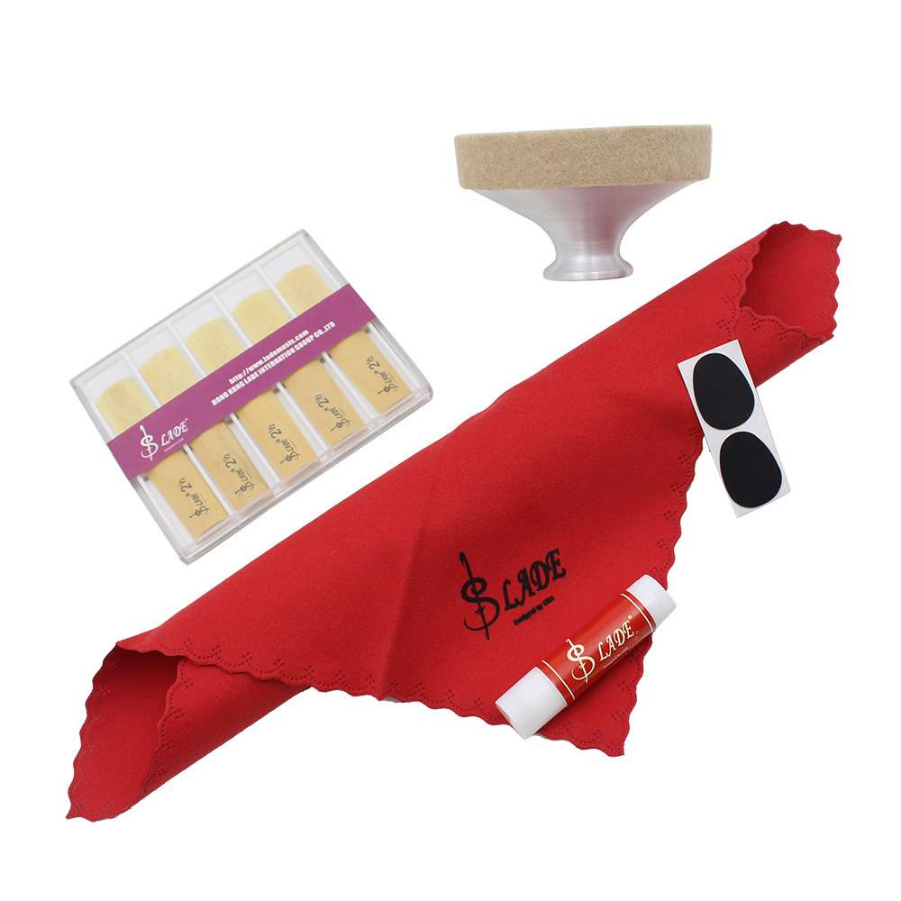 LADE次中音萨克斯配件5件套 次中音哨片+弱音器+牙垫+软木膏+擦布