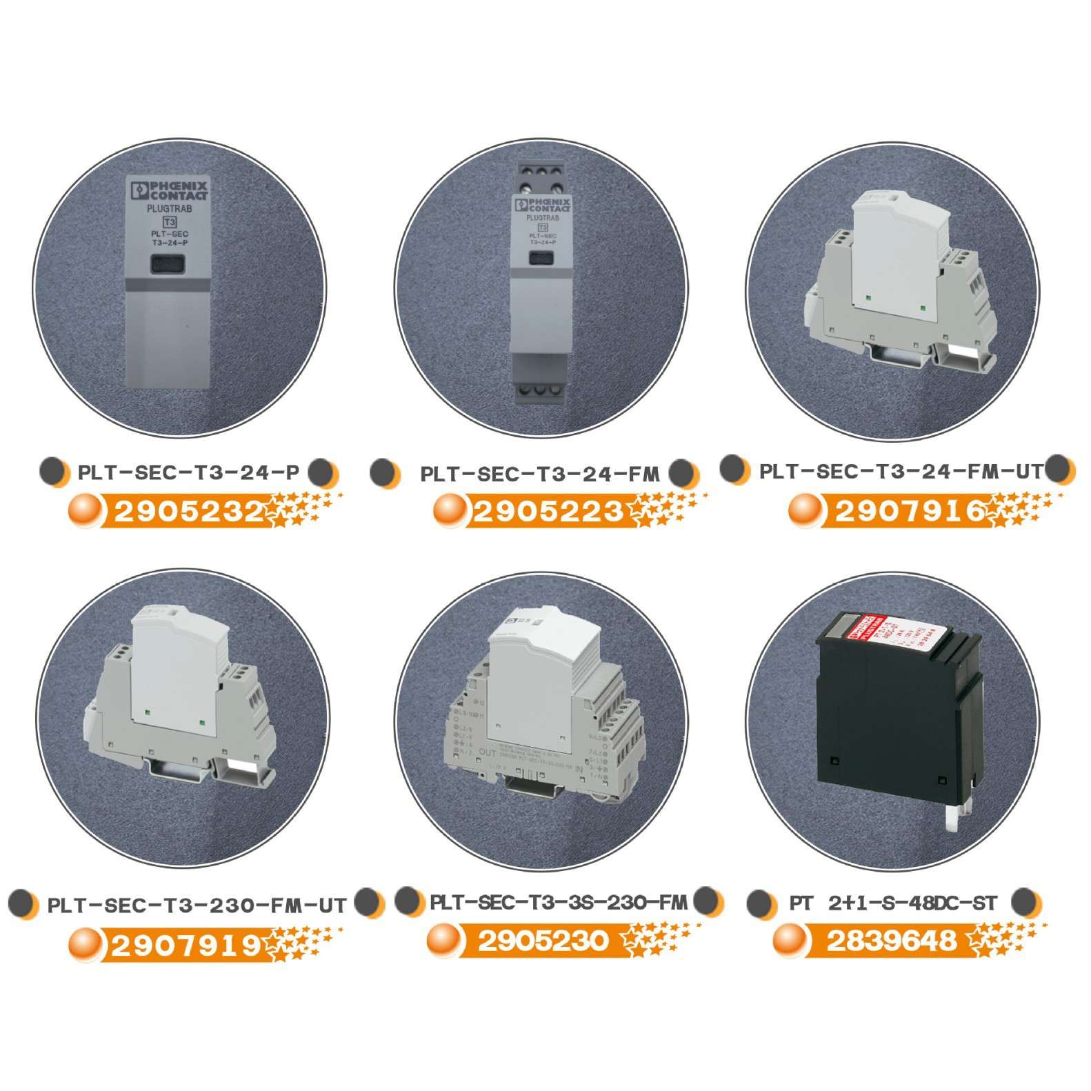 菲尼克斯防雷器2905230 PLT-SEC-T3-3S-230-FM浪涌保护器避雷器