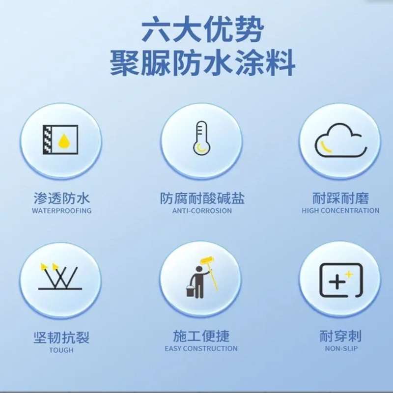金顶凯科涂手涂聚脲防水涂料屋顶外墙水池车库地下室防腐防水防潮