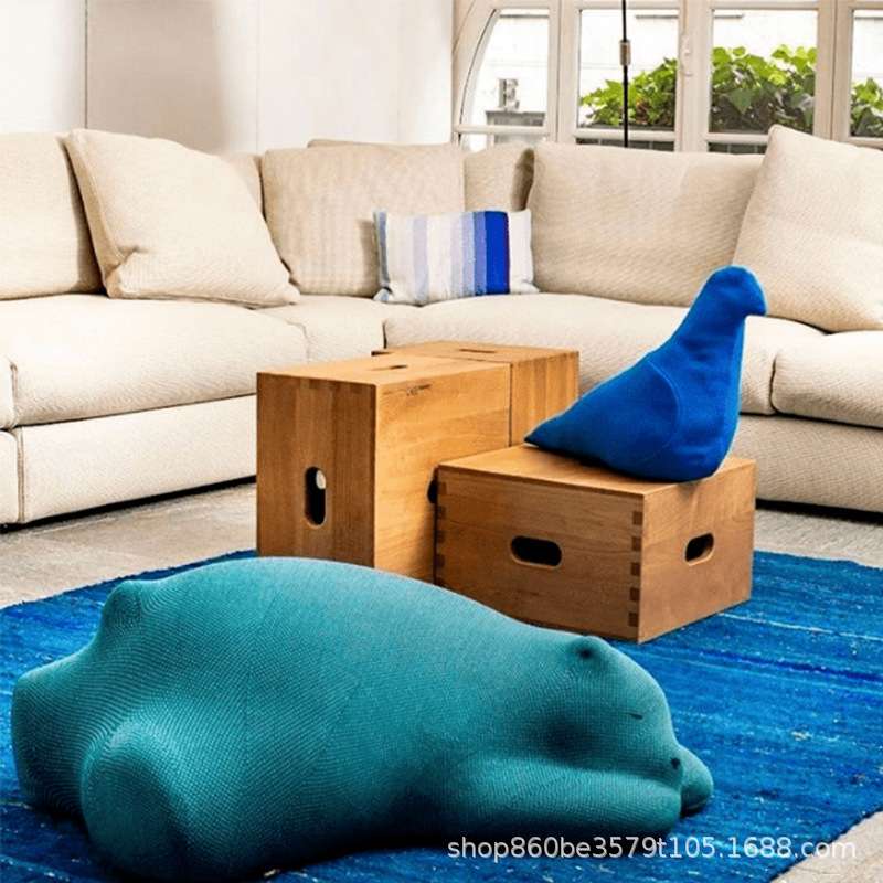 造心家具|萌宠小孩玩伴客厅躺椅可爱酣睡熊沙发 别墅设计师sofa