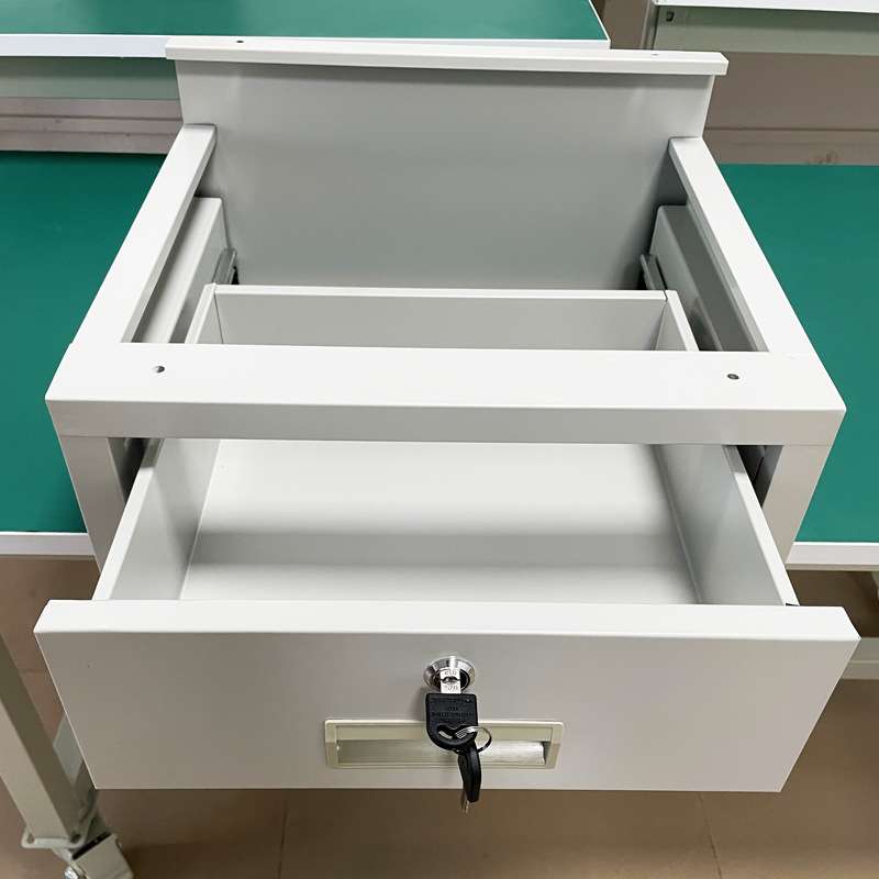 抽屉防静电工作台铁皮抽屉带锁带拉手单层双层三层抽柜子工业桌子