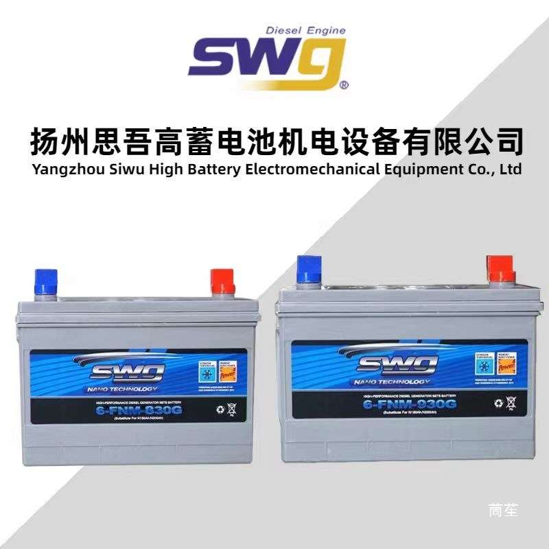蓄电池思吾高柴油发电机组启动电瓶6-FNM930G830G720G670G550G450
