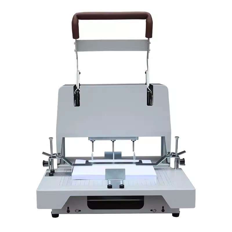 奇砚QY-6340自动三孔线装机 人事档案专用 自动穿线打孔 三孔一线