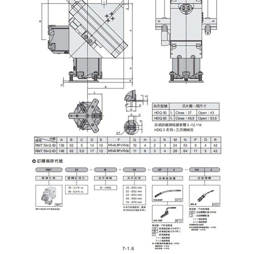 TML机械手换向气缸 180度翻转旋转换向夹持 TQL-20-25/32-2 RML