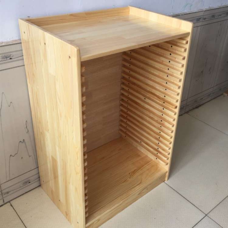 湿水彩柜木质画板架画板收纳柜幼儿园画室实木画板柜4开K纸整理柜