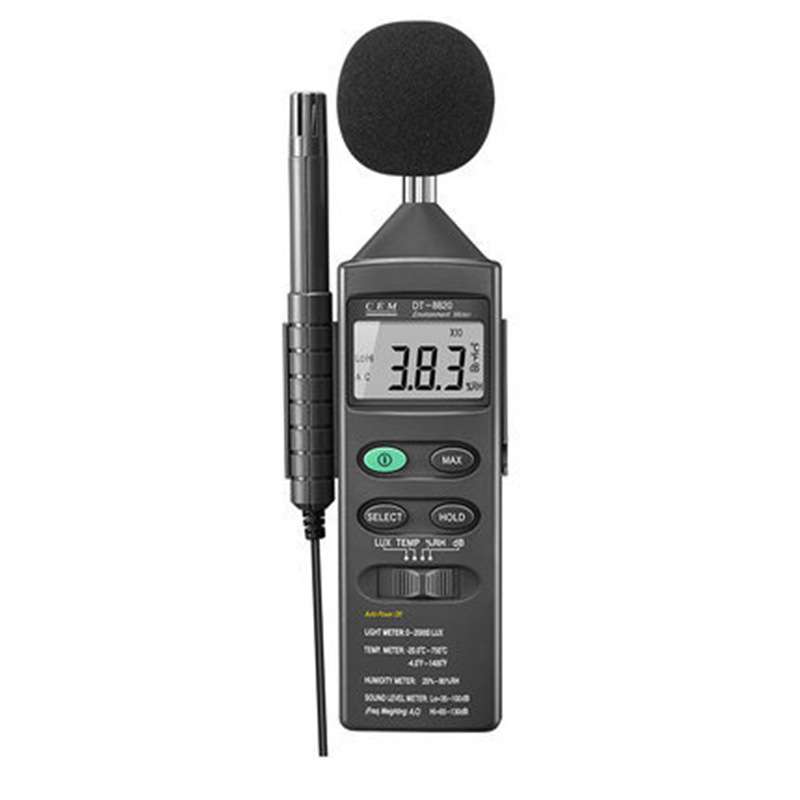 CEM华盛昌DT-8820多功能环境仪声音光湿度和温度仪