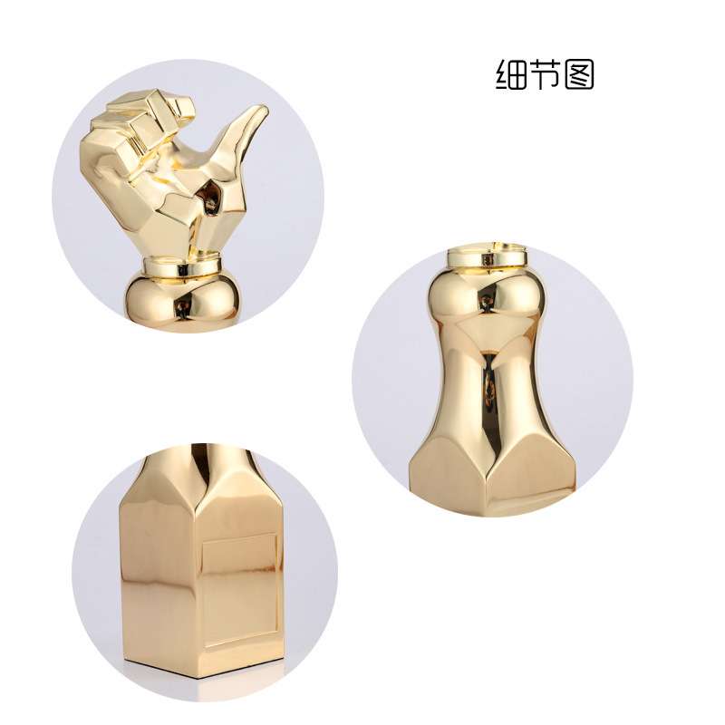 创意大拇指金属奖杯订做工厂制作锌合金奖座年会颁奖新款镀金工艺