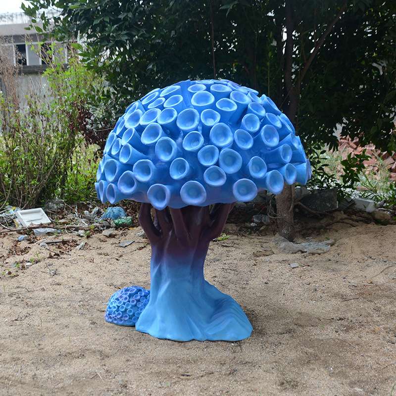 玻璃钢珊瑚树雕塑海洋主题水景游乐园景观雕塑海洋动植物美陈摆件