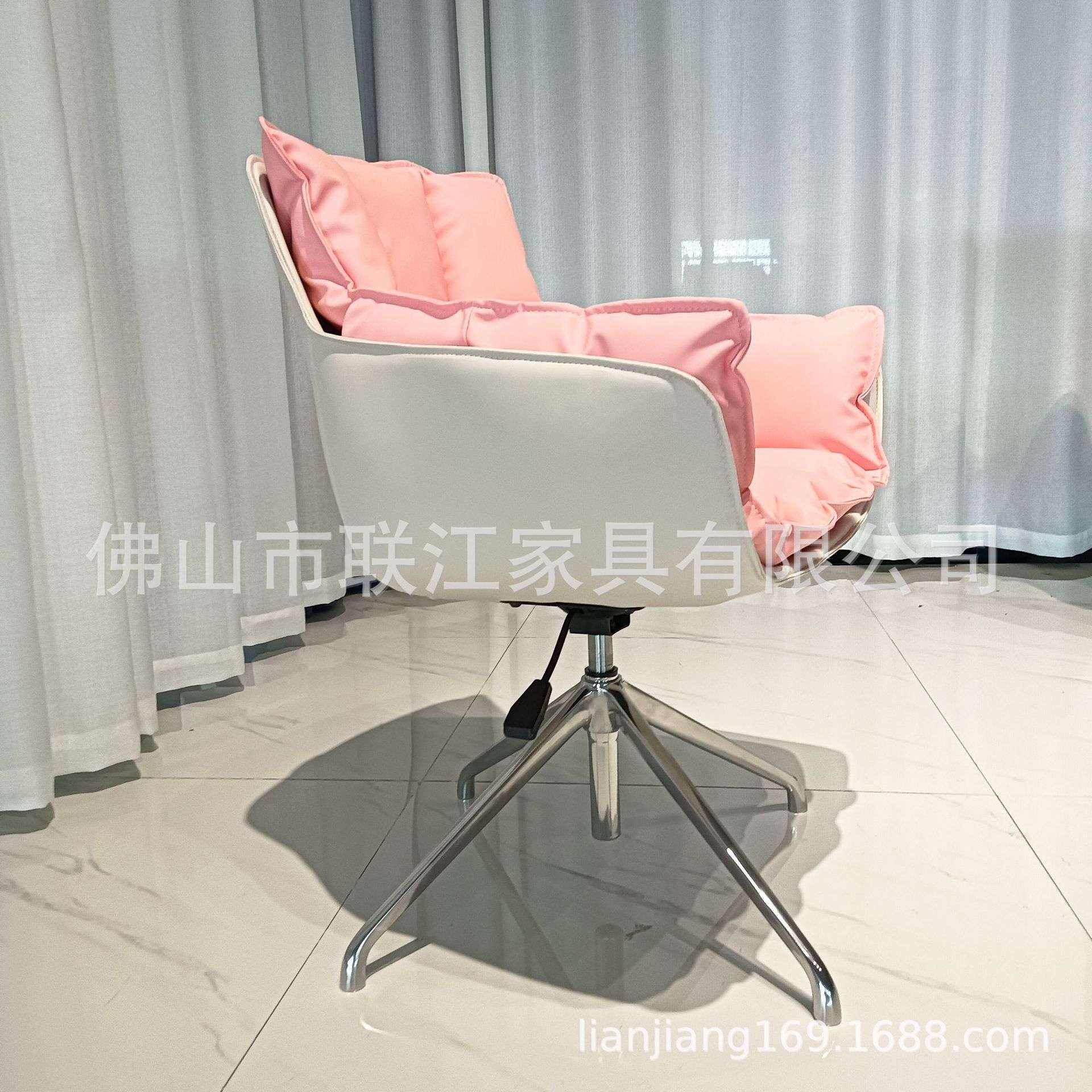 意式极简书椅Husk办公电脑椅轻奢设计师家用旋转升降书房皮质椅子