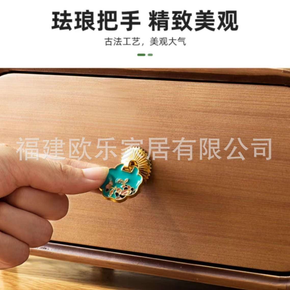 高档实木首饰盒收纳箱桌面化妆镜子梳妆台新娘珠宝盒现货跨境货源
