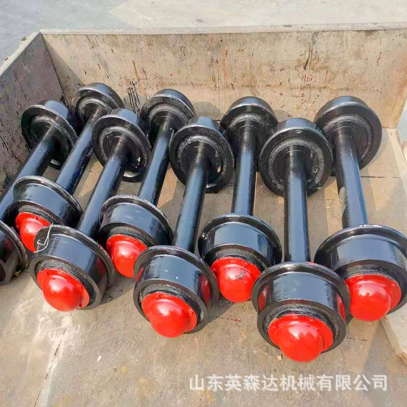 厂家热销矿用平板车矿车轮铸钢实心矿车轮对350空心铸铁轮盖 轴