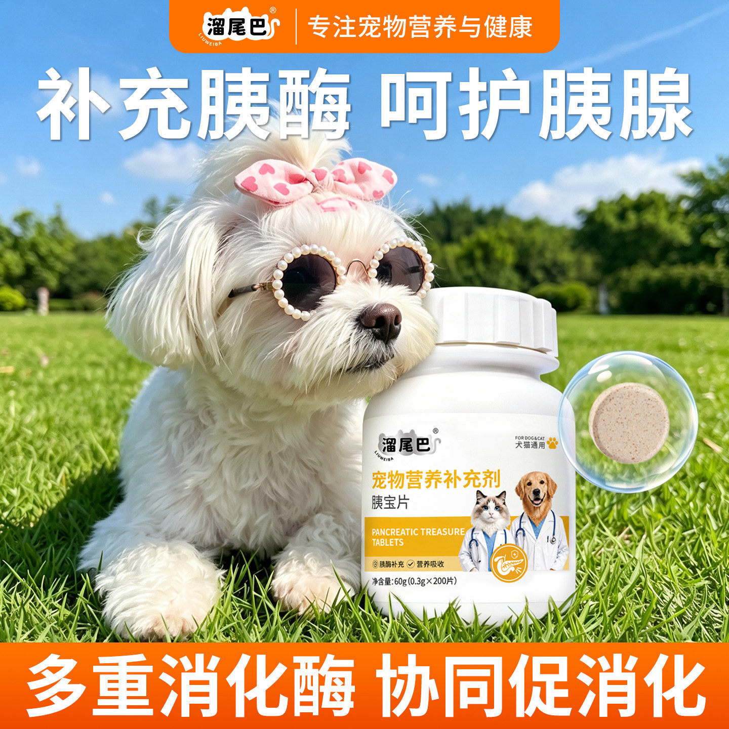 胰宝片猫狗助消化酶调理肠胃