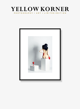 YELLOW KORNER法国原装进口《The red wineglass》书房轻奢艺术画