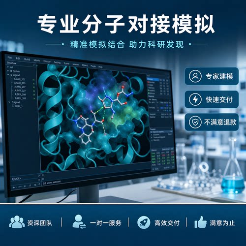 分子对接模拟定制蛋白质配体对接虚拟筛选分子动力学模拟