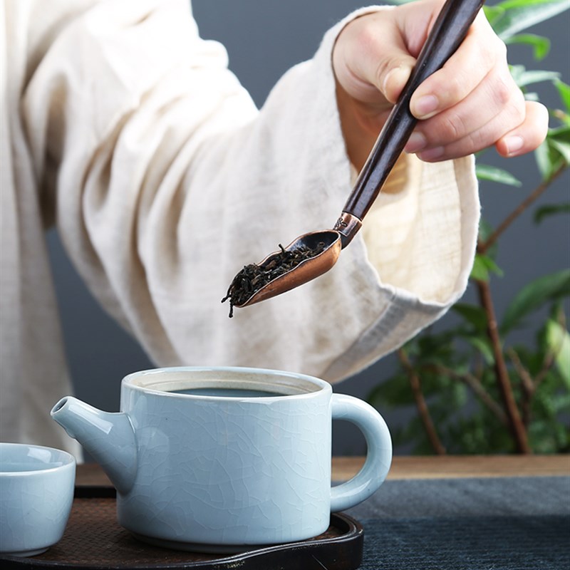陶瓷茶道六君子套装6君子茶具配件泡茶茶艺茶筒收纳筒黑檀木零配