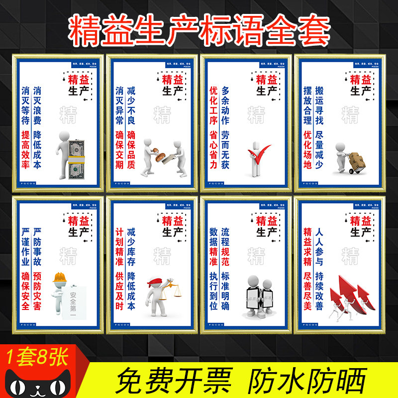 精益生产文化标语安全生产制度标语工厂车间公司企业上墙挂图海报