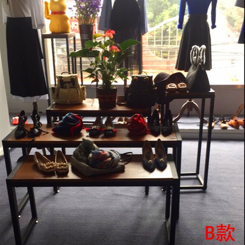 铁艺服装展示架女式包包架服装店橱窗展示柜复古水管流水台包邮