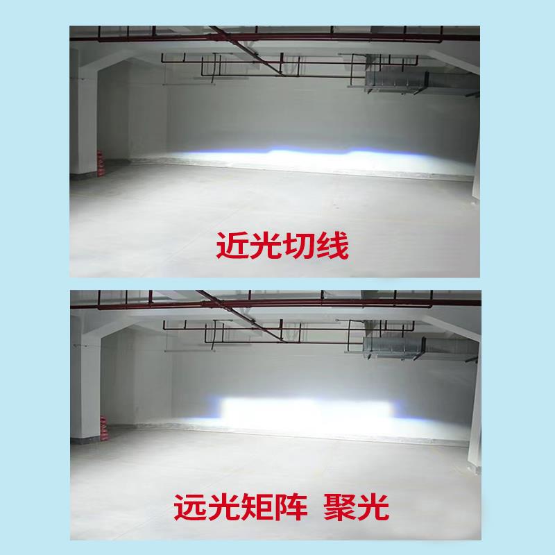 东风小康K01带透镜的LED前大灯K02新K07二代H4远近光一体灯泡总成