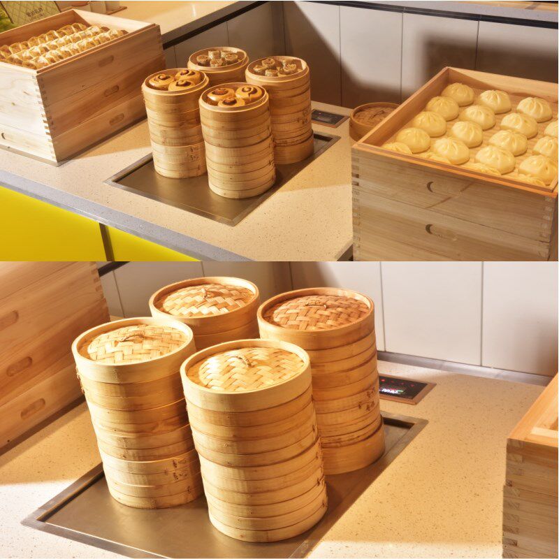 蒸包子机蒸汽炉嵌入式御蒸大师商用保温连锁酒店自助餐厅明档展示