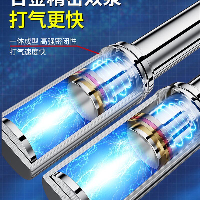 小轿车载充气泵打气泵汽车用轮胎便携式车胎高压简脚踩专用打气筒