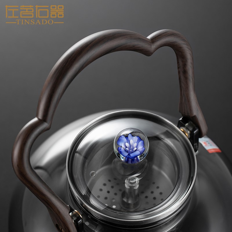 左茗右器提梁煮茶壶玻璃烧水泡茶专用电陶炉耐高温家用花茶养生壶