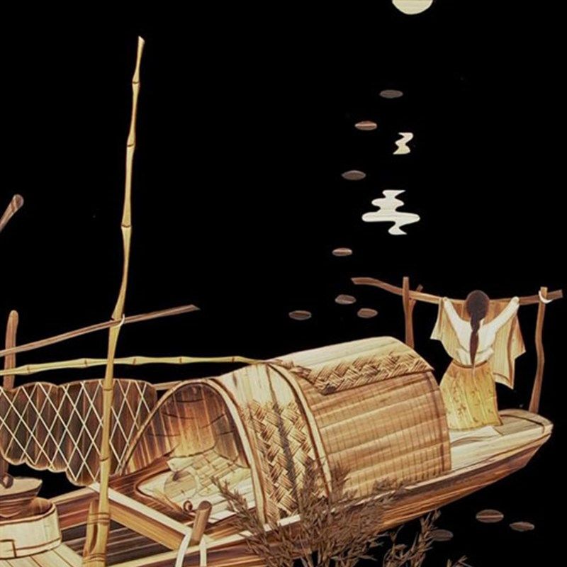 雄安伴手礼 芦苇工艺画 白洋淀旅游纪念纯手工制作装饰画成品带框