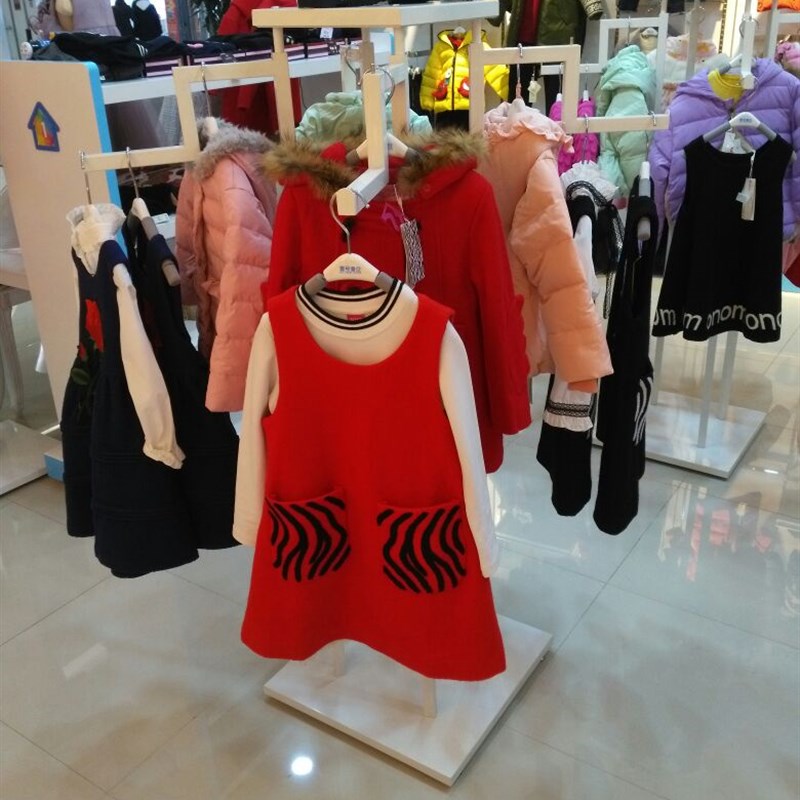 服装店货架 高档男装女装落地展示架 童装落地正侧挂四壁展示架