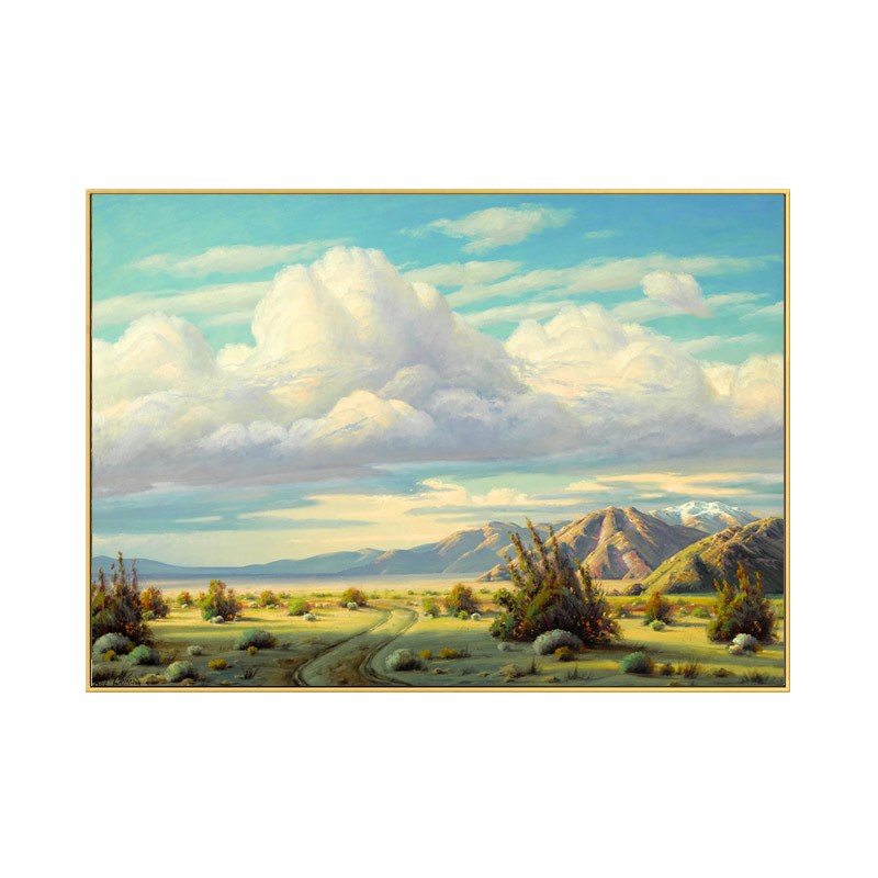 美式风景客厅装饰画入户玄关挂画餐厅书房艺术画样板房轻奢小众画