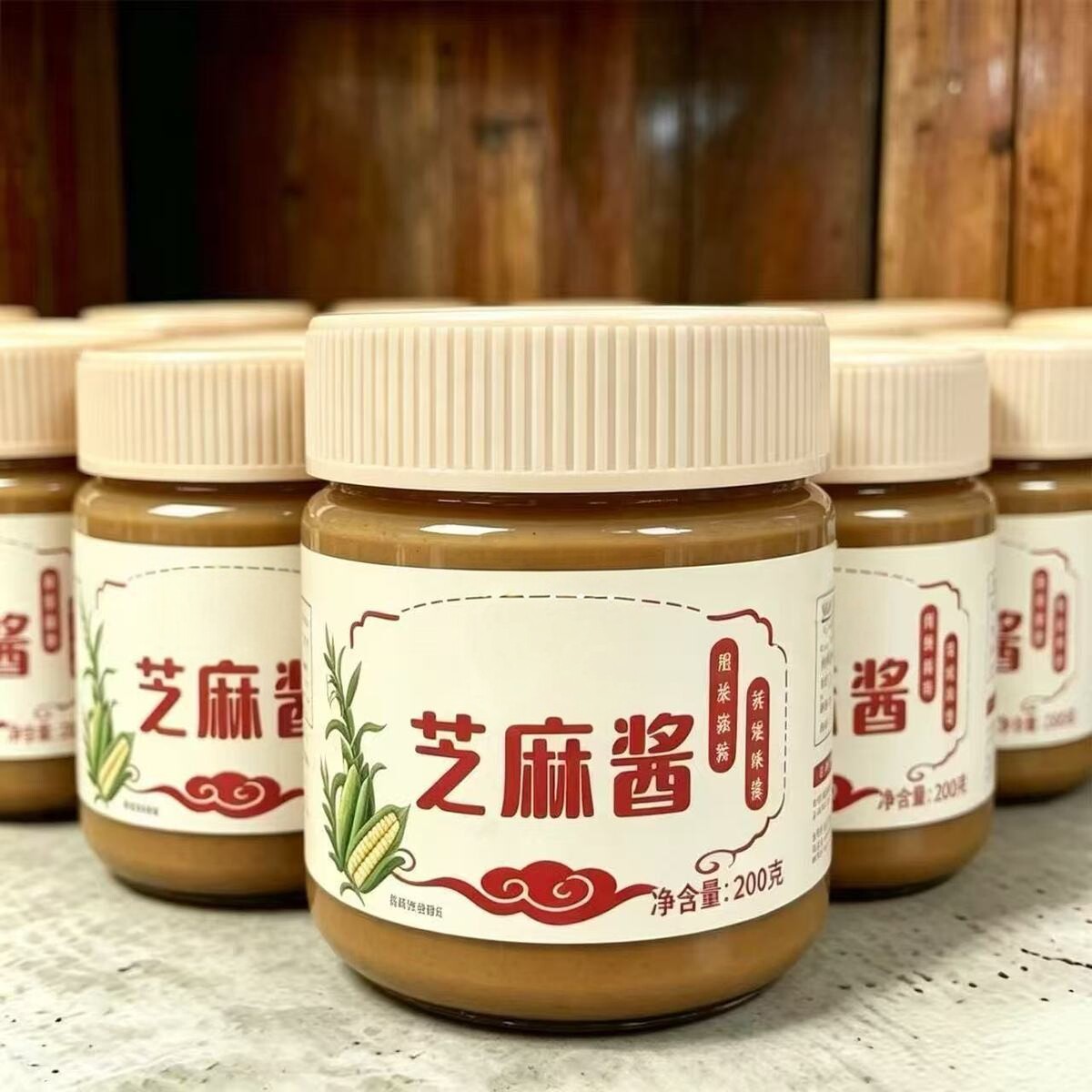 石磨纯芝麻花生酱醇厚香浓瓶装